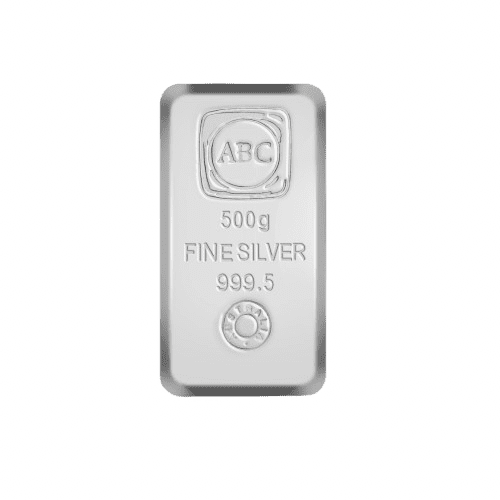 500g Cast Silver Bar (999.5+ purity)